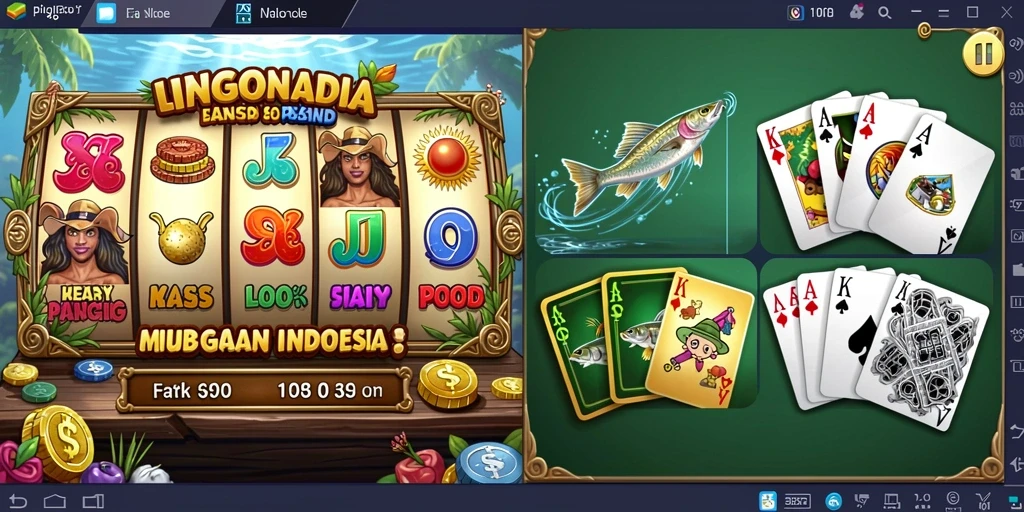 Tampilan menu permainan yang menarik dan mudah digunakan.