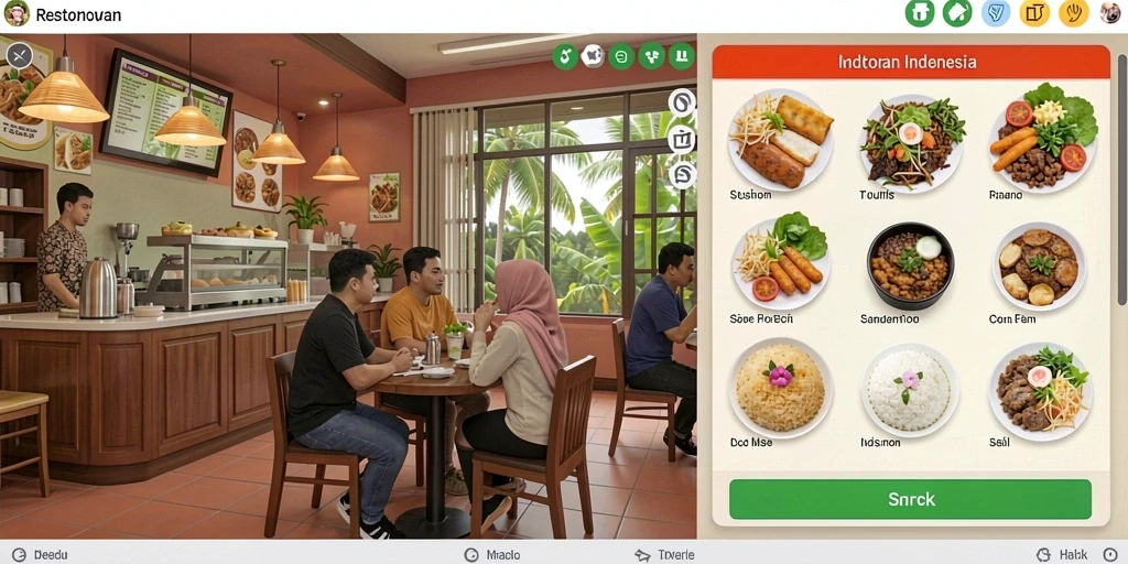 Tampilan antarmuka permainan yang menawan dan interaktif.