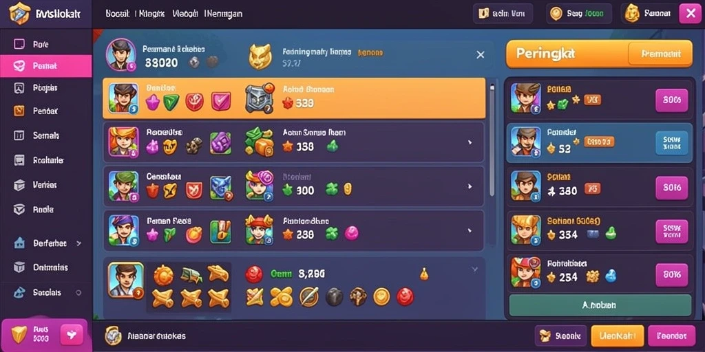 Tampilan menarik dari berbagai tema permainan slot.